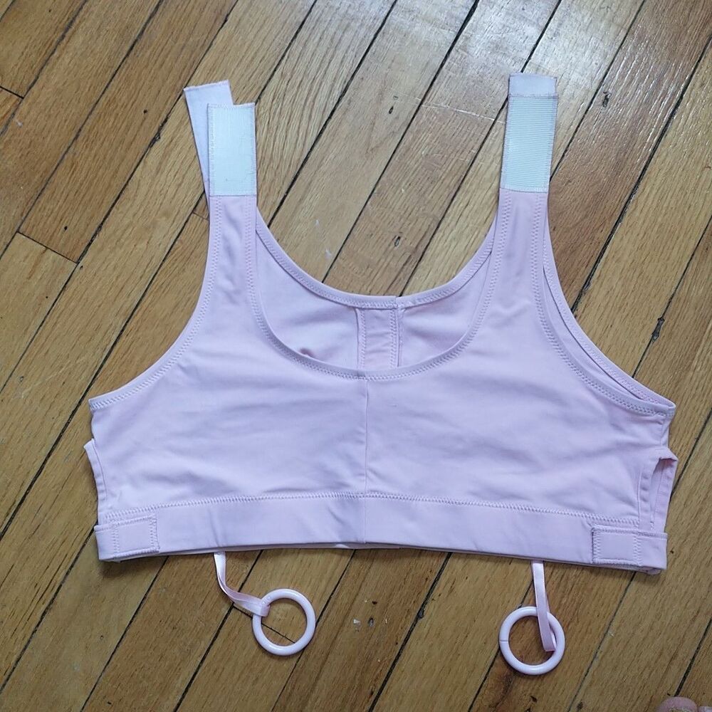 Masthead Surgical Bra L Elizabeth Pink Style 042 Front Closure Adjustable - Picture 6 of 9